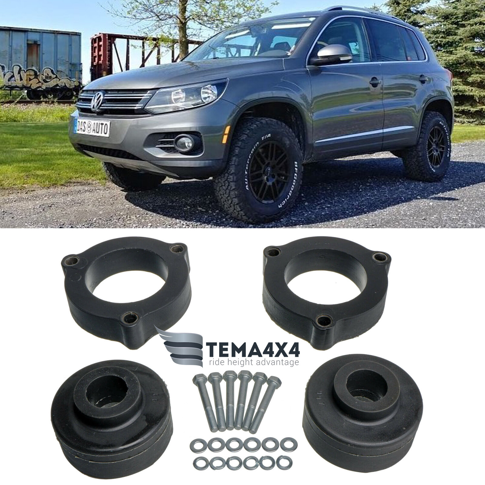 Tema4x4 30mm lift kit for Volkswagen GOLF, JETTA, PASSAT, TIGUAN, TOURAN