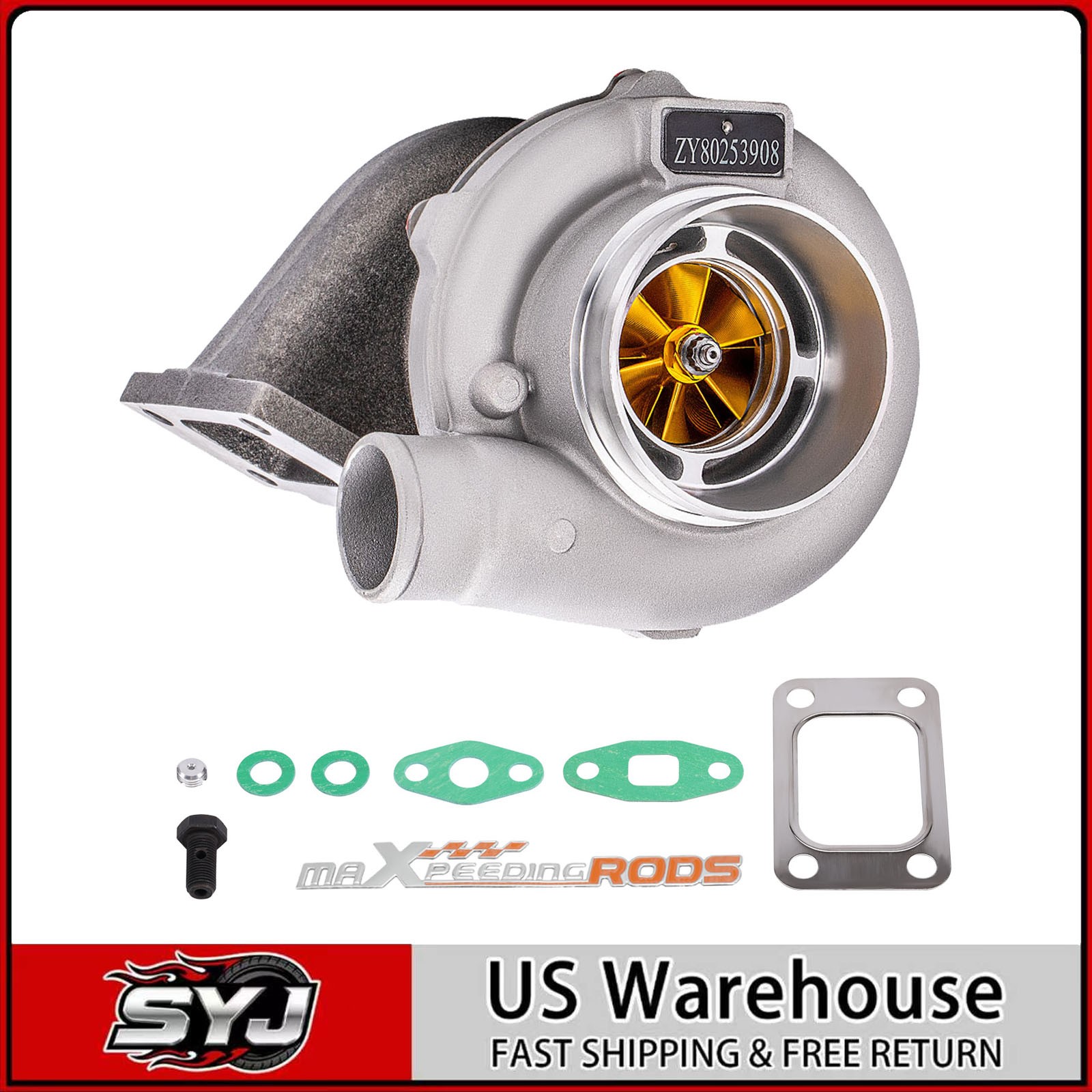 Billet Gt3037 Gt30 500hp+ T3.82 A/r 74 Trim Turbine Turbocharger up to 500BHP+