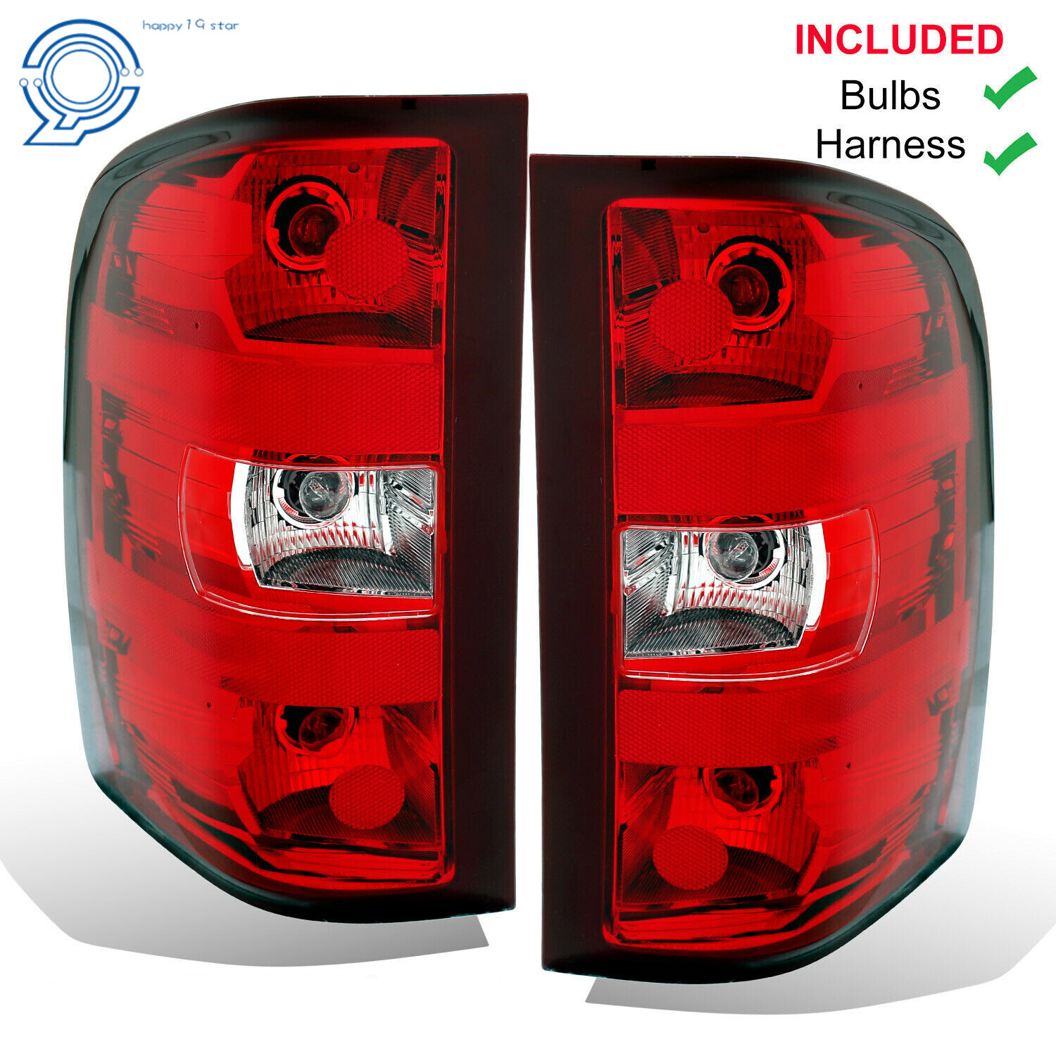 Pair Tail Lights For Chevy Silverado 1500 2500 HD 2007-2013 Rear Brake Lamps L+R