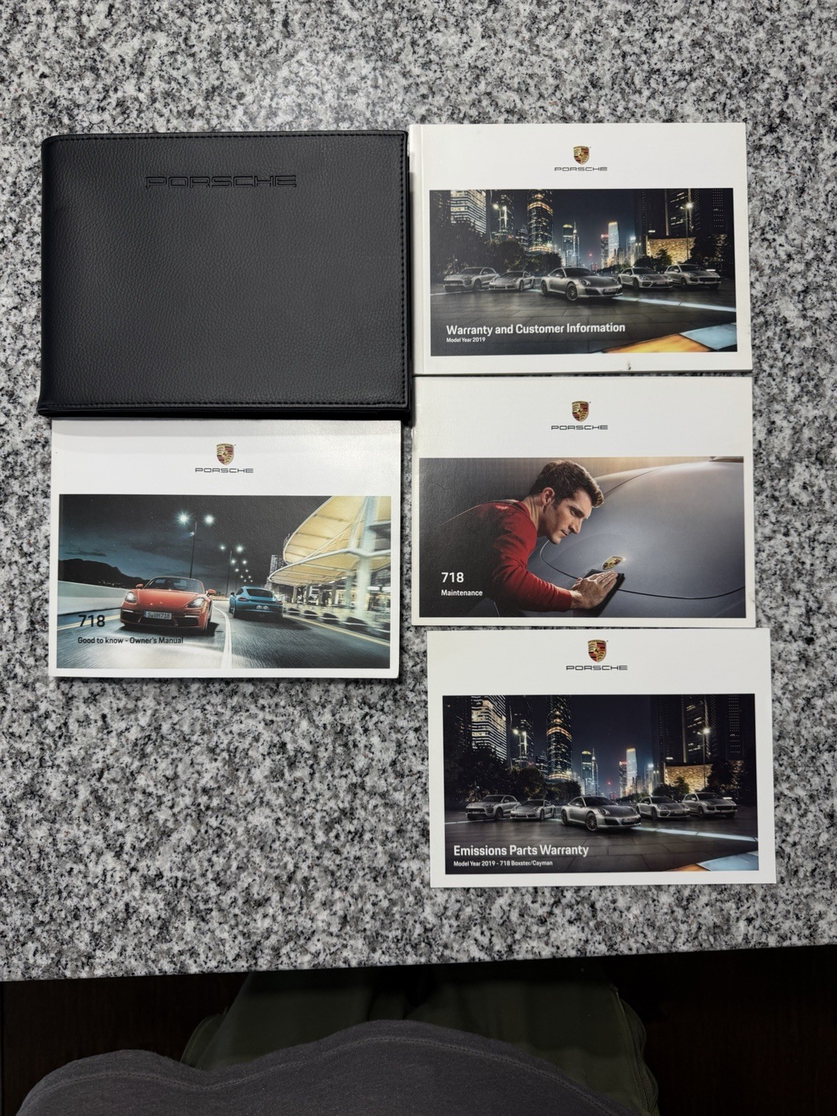 2019 Porsche 718 Boxster Cayman OEM Owner’s Manual Book Set w/ Case