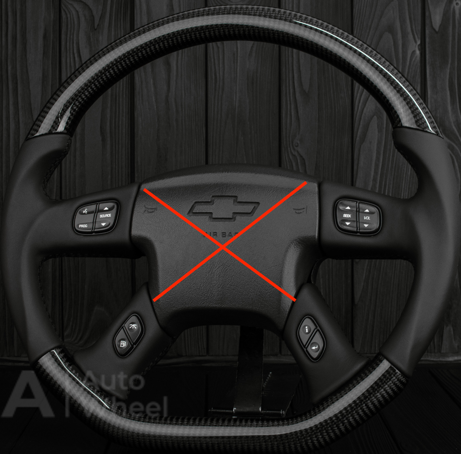Carbon Fiber Custom Steering Wheel for 03 04 05 06 07 08 09 TrailBlazer SS TBSS
