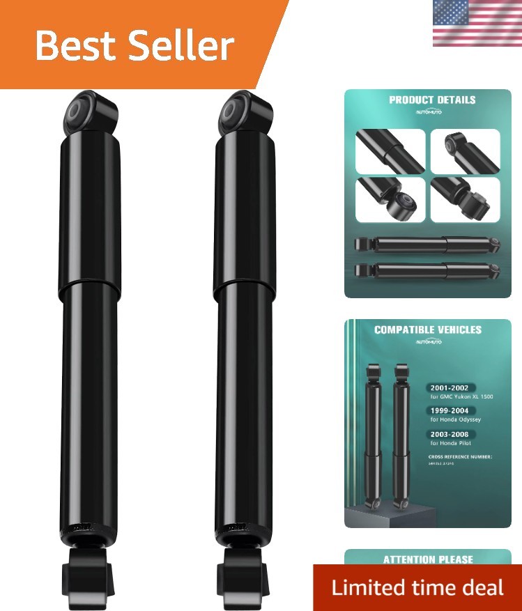 Reliable 2 Pcs Rear Shock Absorbers Set Compatible with Honda & Acura Vehicles