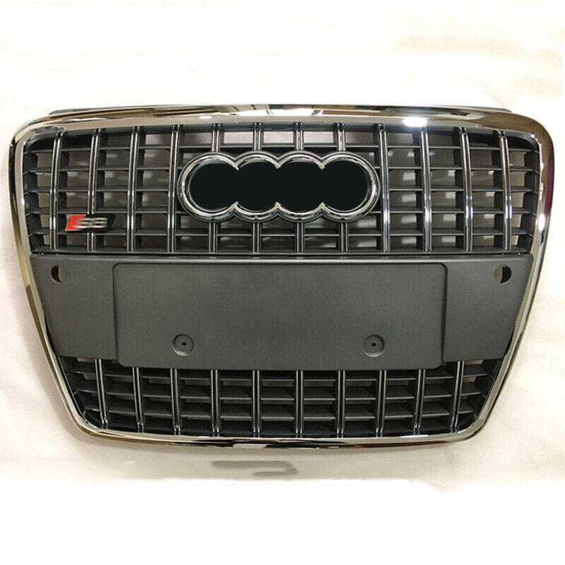 S8 Style Chrome ring Strip Gray Front bumper Grille For Audi A8 S8 D3 2005-2009
