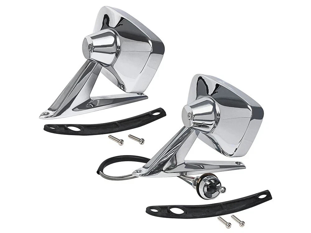 1967-70 FORD GALAXIE 500 XL CHROME DOOR MIRRORS w/REMOTE PAIR LH&RH KIT