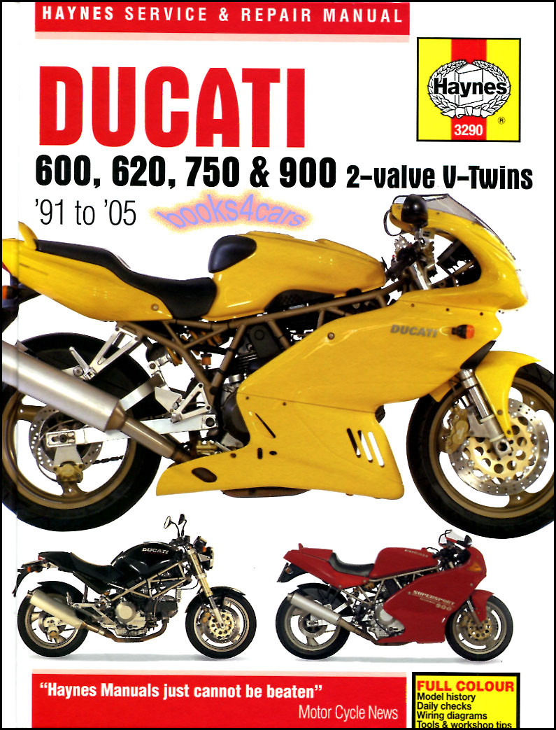 DUCATI MANUAL SERVICE REPAIR SHOP HAYNES 600 620 750 900 WORKSHOP 1991-2005 BOOK