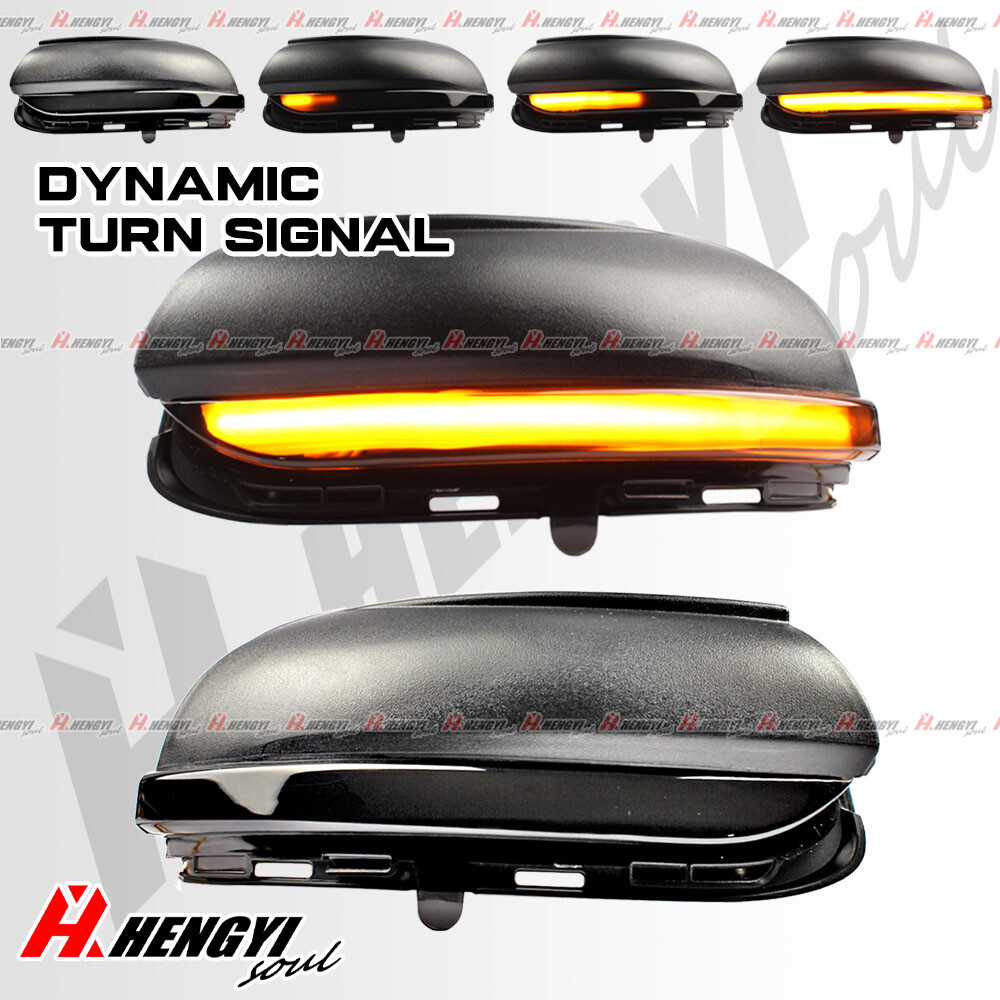 Sequential Smoked LED Mirror Turn Signal Light For Golf 6 MK6 2010-2013 GTI