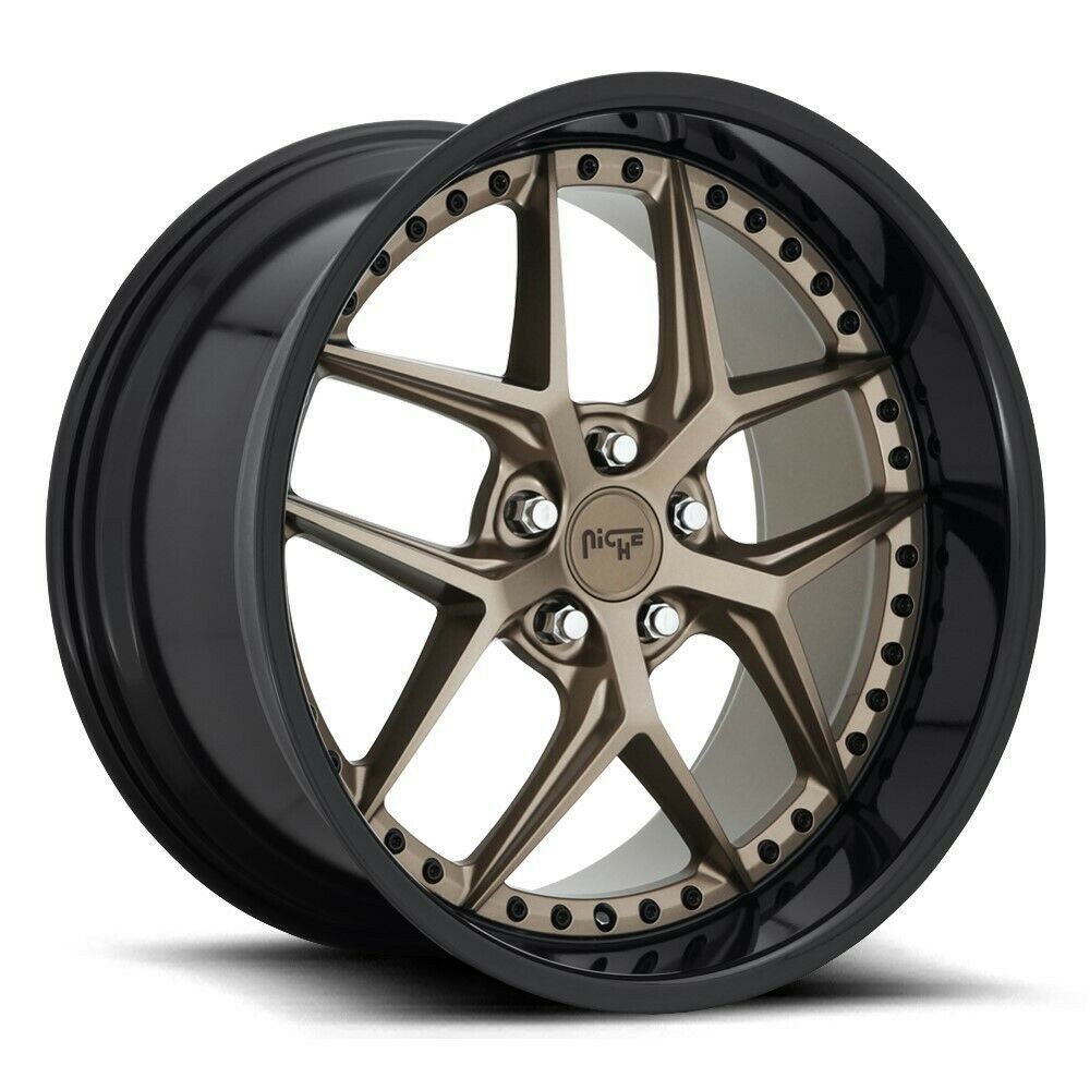 Niche 1PC M227 Vice 19x8.5 5x4.5 Matte Bronze Black Bead Ring Wheel 19\