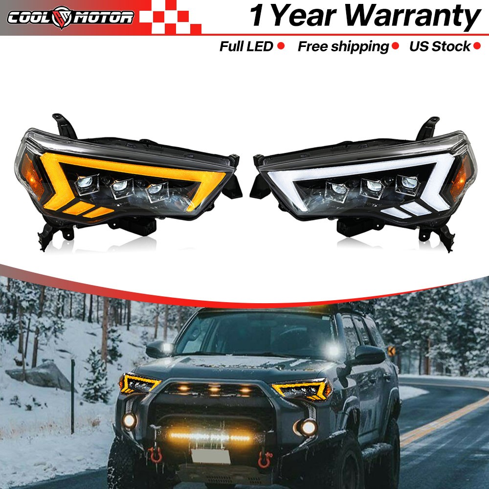 For Toyota 4Runner LED Headlights 2014-2024 DRL Sequential Blinker Upgrade Lamp For Toyota 4Runner LED Headlights 2014-2024 DRL Sequential Blinker Upgrade Lamp
