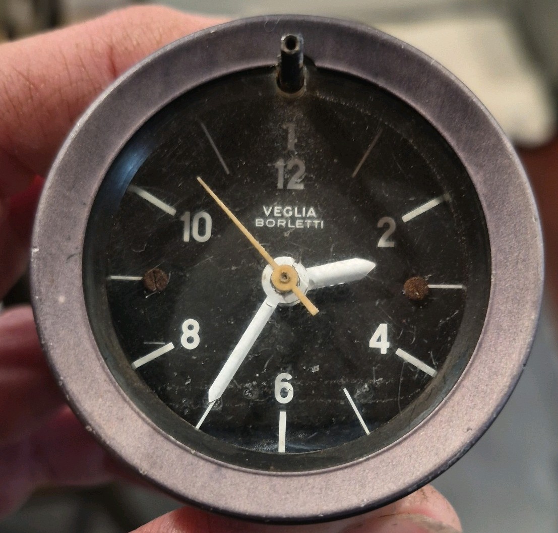 1963-68 Ferrari Dashboard Clock Vintage Original Very Rare Veglia Borletti 1963-68 Ferrari Dashboard Clock Vintage Original Very Rare Veglia Borletti