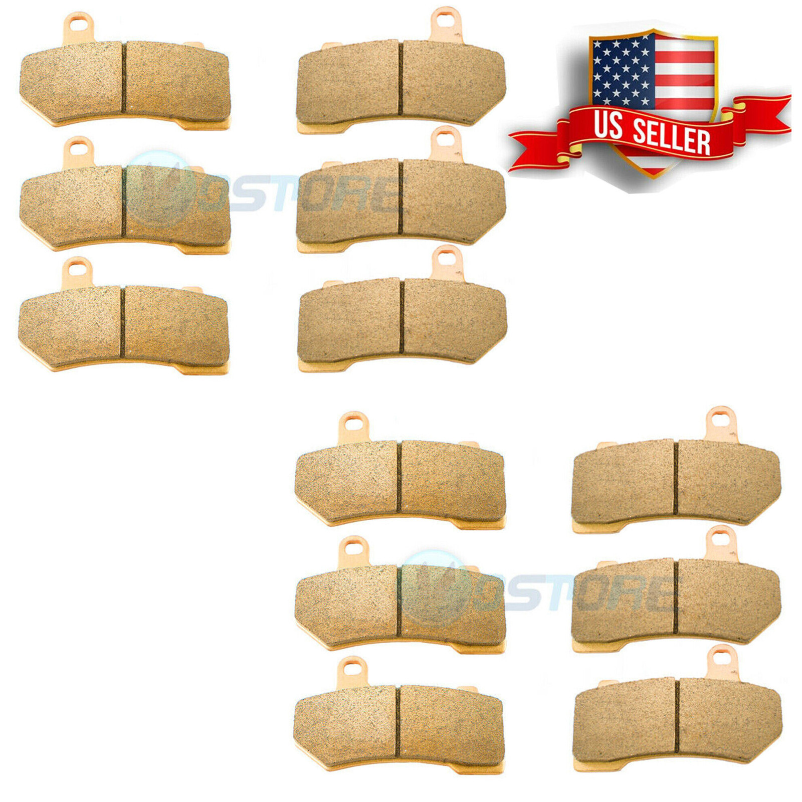 2× Front Rear Sintered Brake Pads For Harley Davison (6 Pair ) FA409 2× Front Rear Sintered Brake Pads For Harley Davison (6 Pair ) FA409