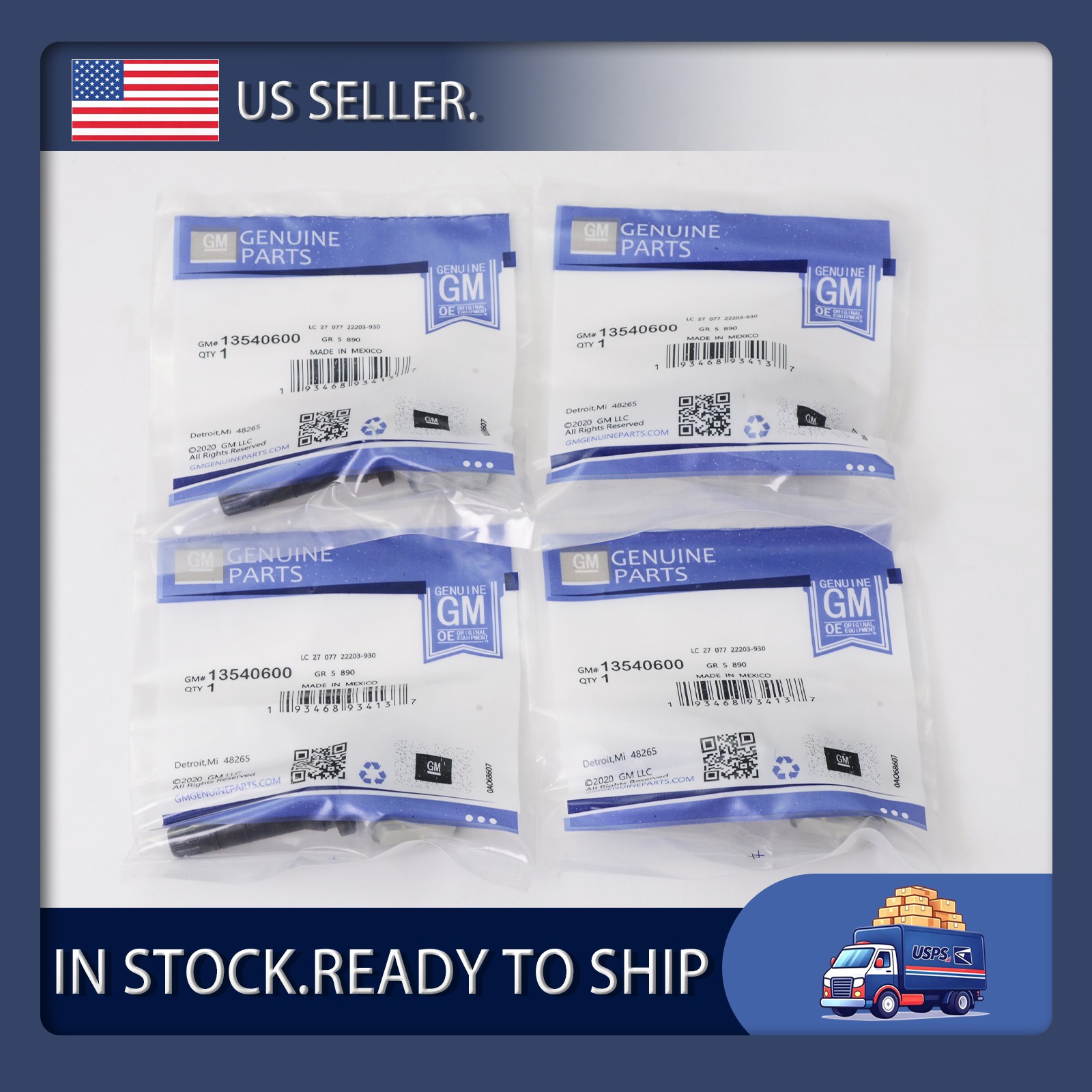 4PCS OEM 13540600 Genuine TPMS Tire Pressure Sensor For Buick Cadillac Chevrolet