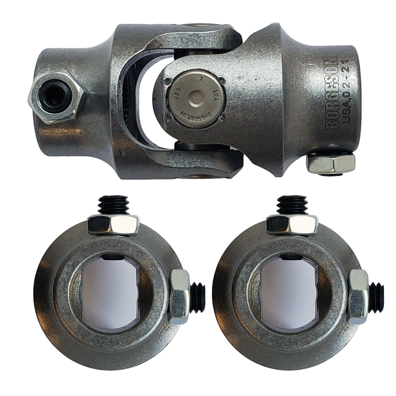 Borgeson Steel Steering Universal Joint, 3/4DD X 3/4DD, 3-1/4\ Borgeson Steel Steering Universal Joint, 3/4DD X 3/4DD, 3-1/4\