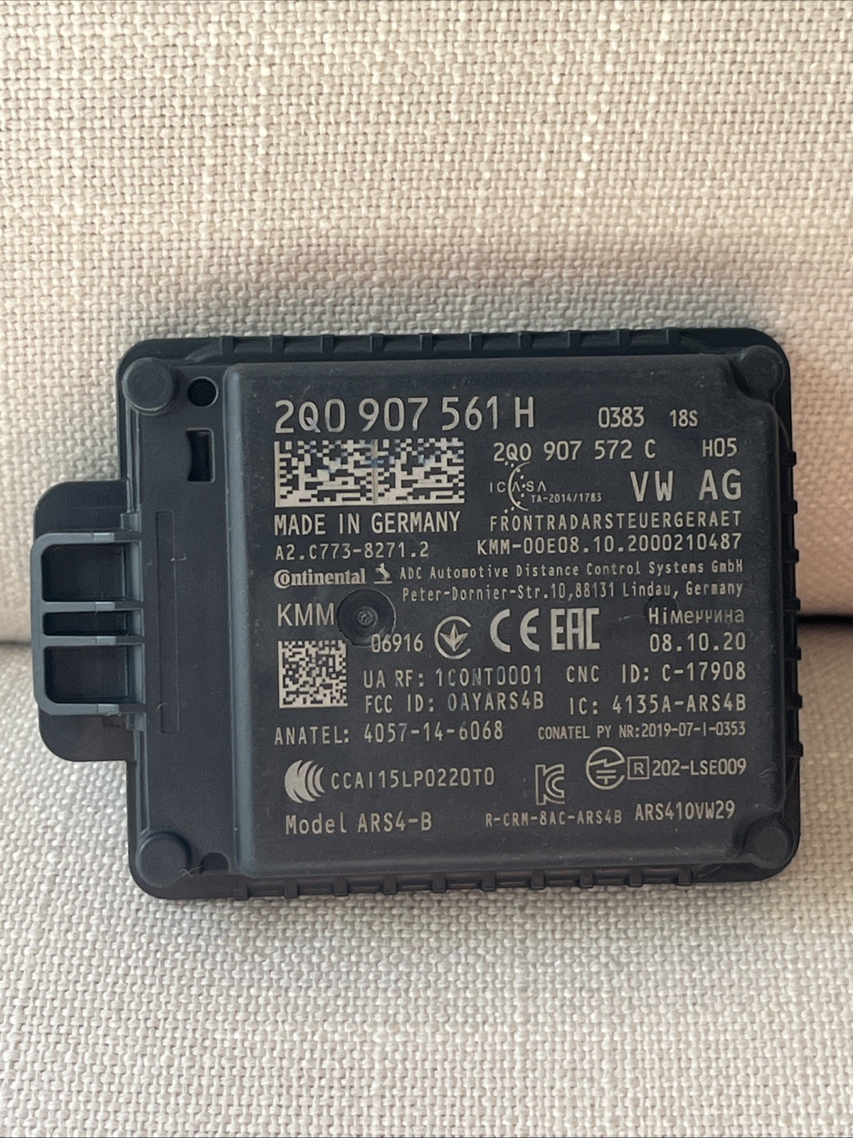 OEM | 2019 - 2023 Audi Q3 Cruise Control Distance Sensor Module #2Q0907561H OEM | 2019 - 2023 Audi Q3 Cruise Control Distance Sensor Module #2Q0907561H