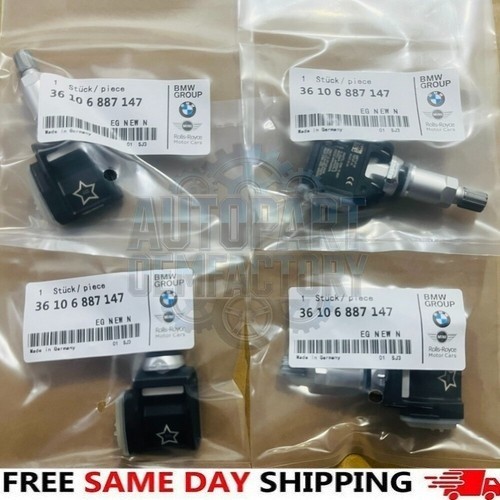 4 Pcs OEM TPMS 36106887147 Tire Pressure Sensor for 2021-2024 BMW X3M 433MHz 4 Pcs OEM TPMS 36106887147 Tire Pressure Sensor for 2021-2024 BMW X3M 433MHz