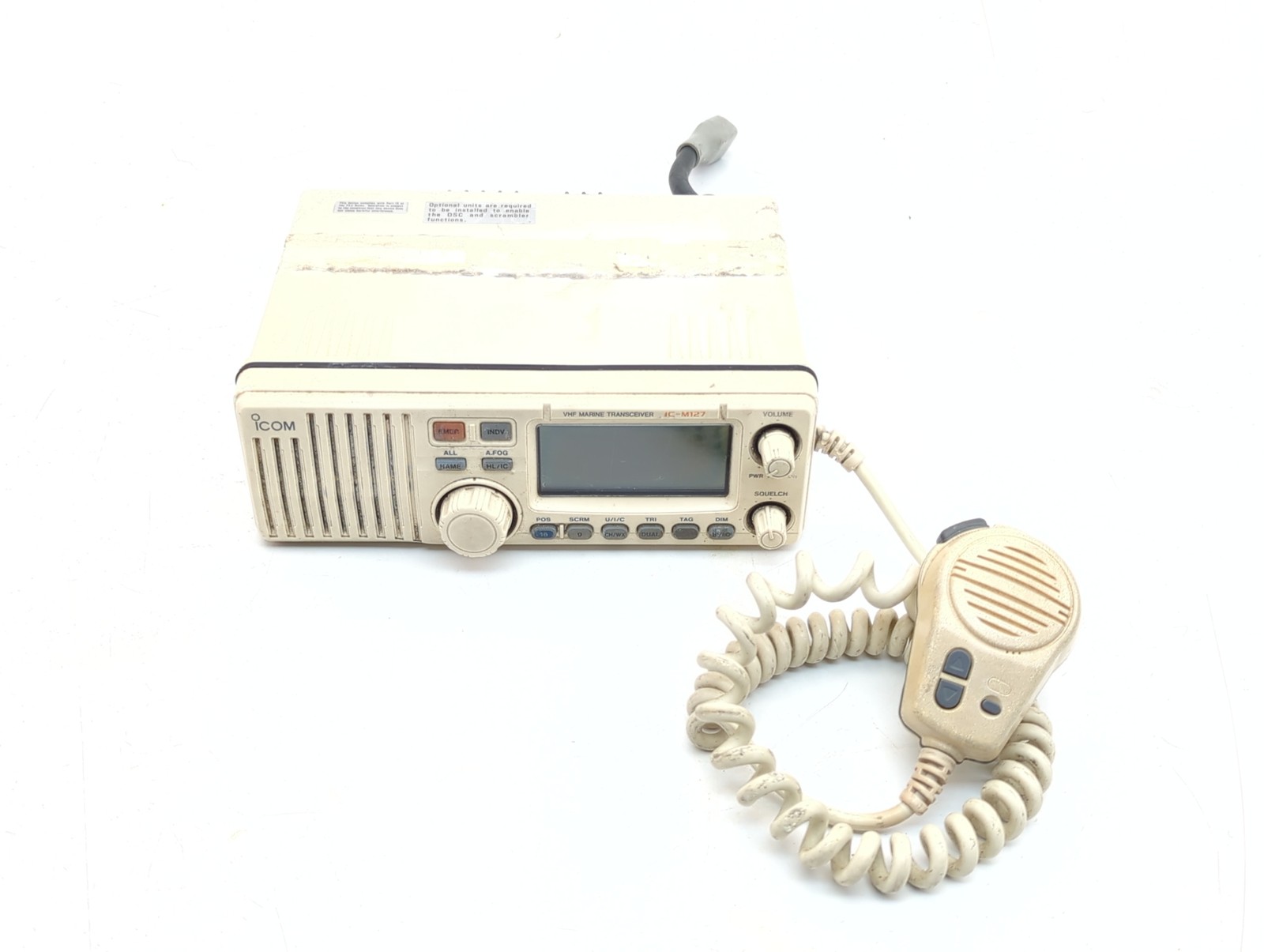 Icom IC-M127 Boat Marine VHF Radio Transceiver with HM-114 Microphone