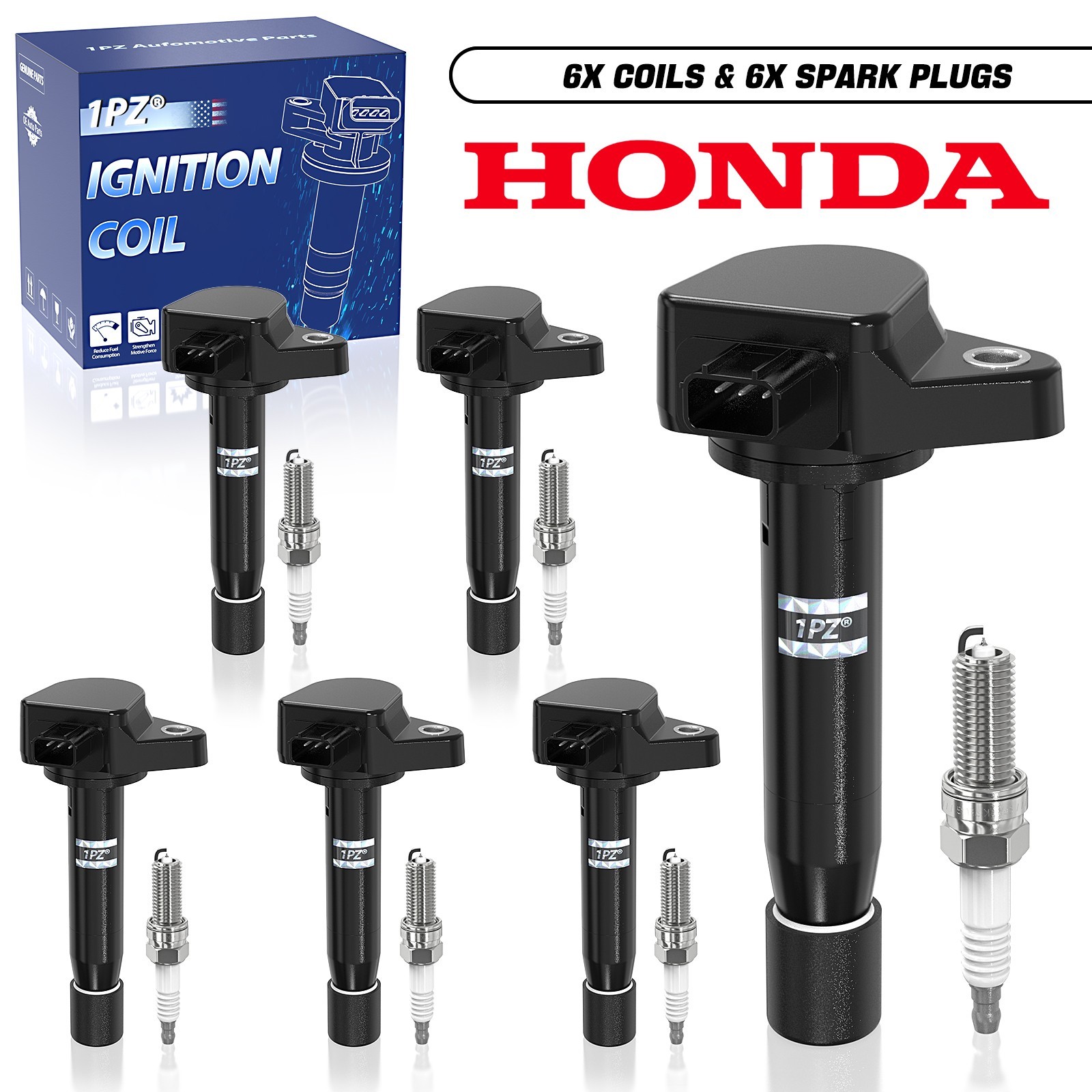 6x Genuine Ignition Coil & Spark Plug For OEM UF603 Honda Accord Odyssey 3.5L V6 6x Genuine Ignition Coil & Spark Plug For OEM UF603 Honda Accord Odyssey 3.5L V6