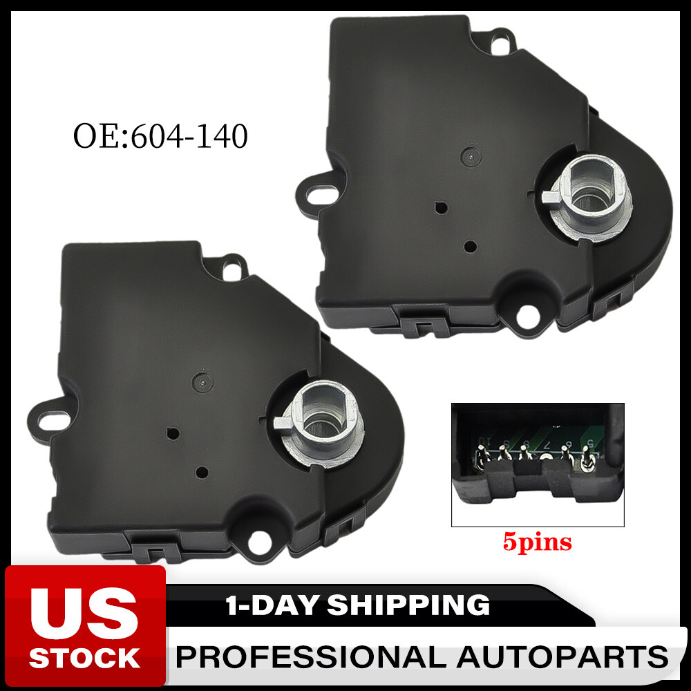 2x HVAC Heater Air Blend Door Actuator 604-140 for GMC Acadia Chevry Buick 3.6L