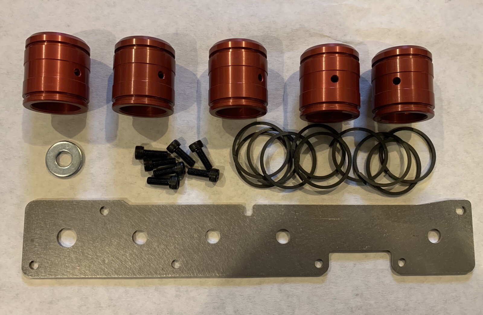 45RFE, 5-45RFE, 68RFE HD Billet Accumulator Pistons, 5-Hard Anodized, W/HD Plate
