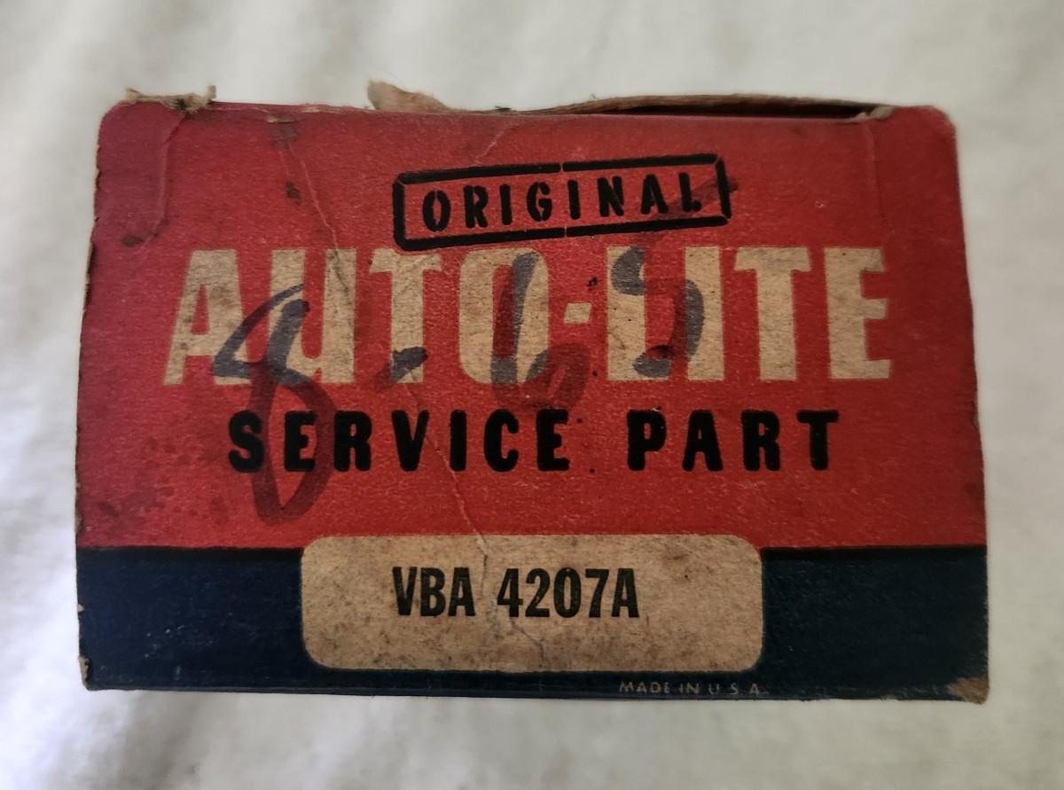 New NOS Auto lite Voltage Regulator VBA 4207A Autolite Vintage Part Car Truck New NOS Auto lite Voltage Regulator VBA 4207A Autolite Vintage Part Car Truck