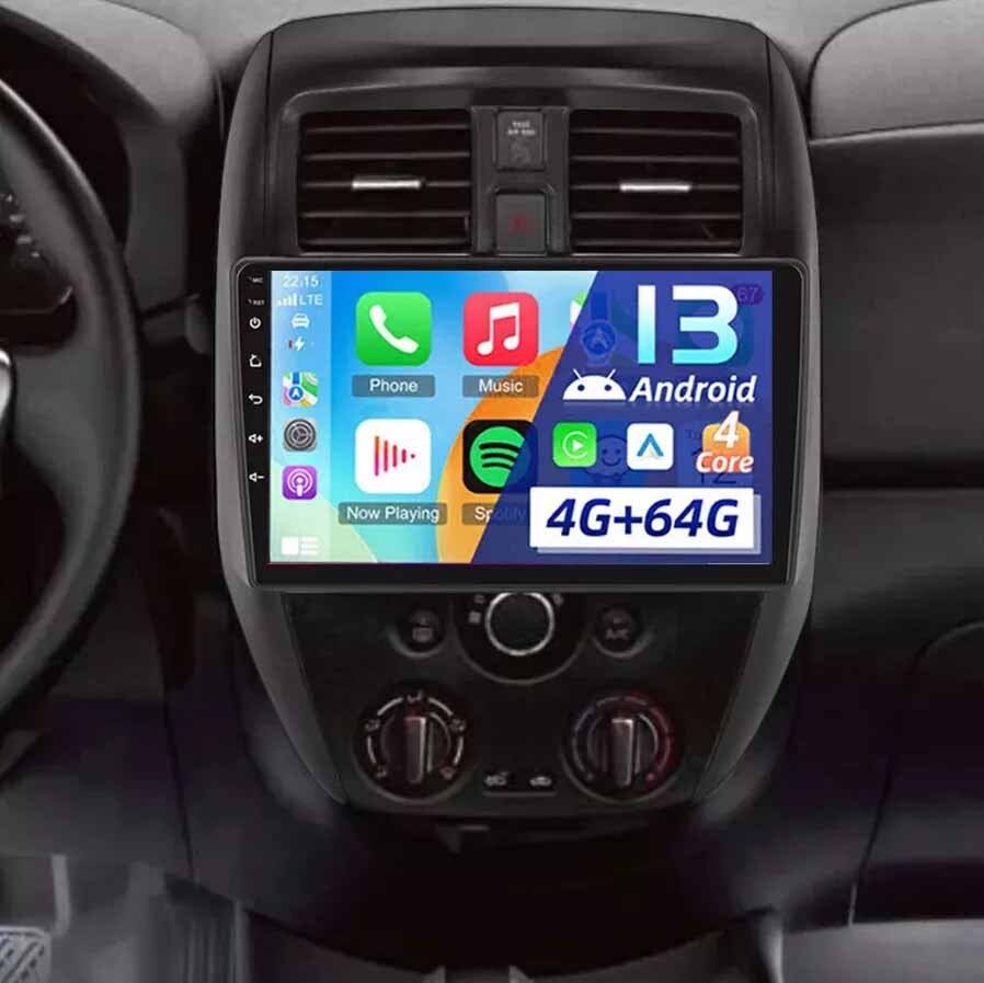 4+64G Android 13 Car Stereo Radio CarPlay For Nissan Versa Sedan 2015-2019 +Cam