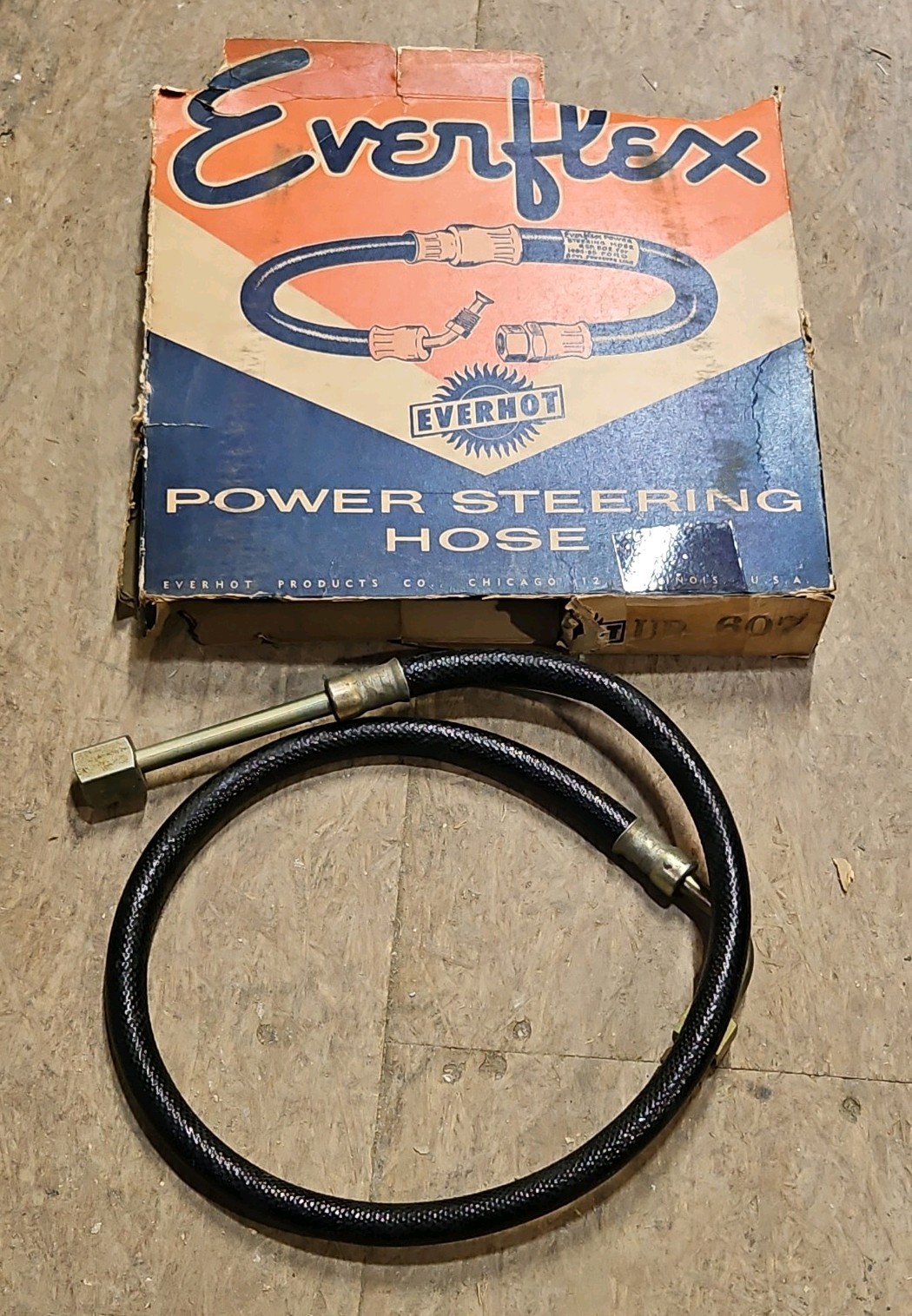 Vintage Everhot Power Steering Hose (UR 607) NOS Vintage Everhot Power Steering Hose (UR 607) NOS