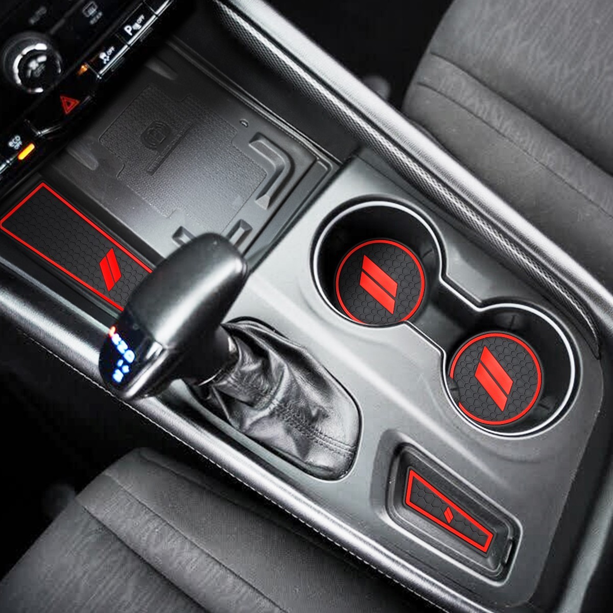 Auovo Center Console Mats for Dodge Durango 2021-2026 (5pcs/Set, Red) Auovo Center Console Mats for Dodge Durango 2021-2026 (5pcs/Set, Red)