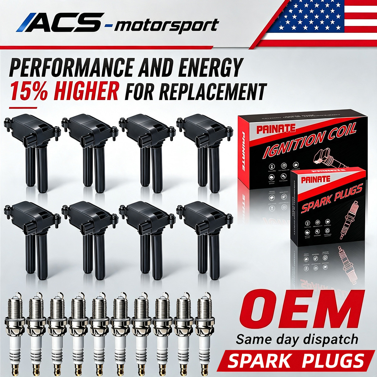 8X OEM Ignition Coil & 16X Iridium Spark Plug For Jeep Dodge RAM 5.7L 6.1L UF504
