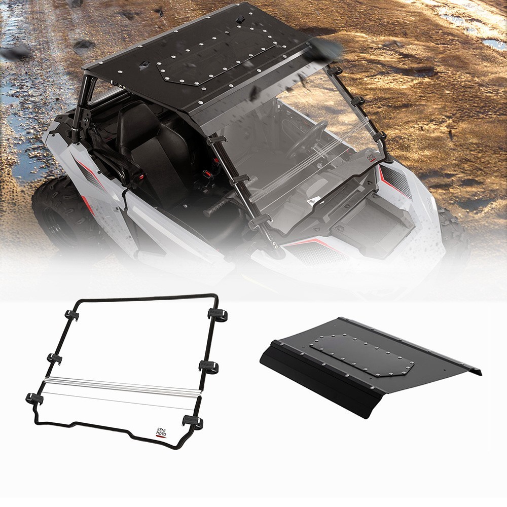 Aluminum Roof  + Folding Flip Windshield For Polaris RZR 200 2022-2026 2889739