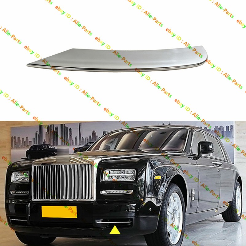 Left Front Bumper Griller Molding Trim Chrome *For Rolls-Royce Phantom 2013-2017