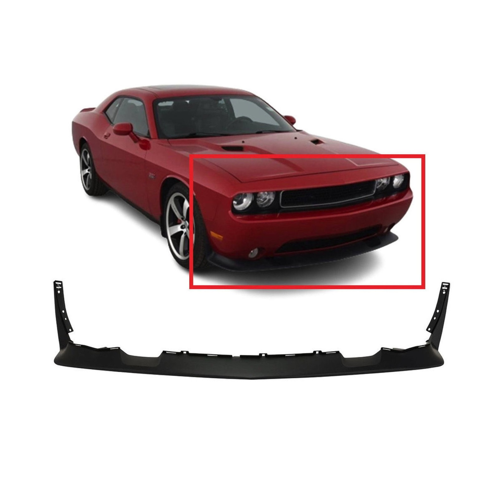 Bumper Valance for 2011-2014 Dodge Challenger SRT8 Deflector Texturd Front Lower