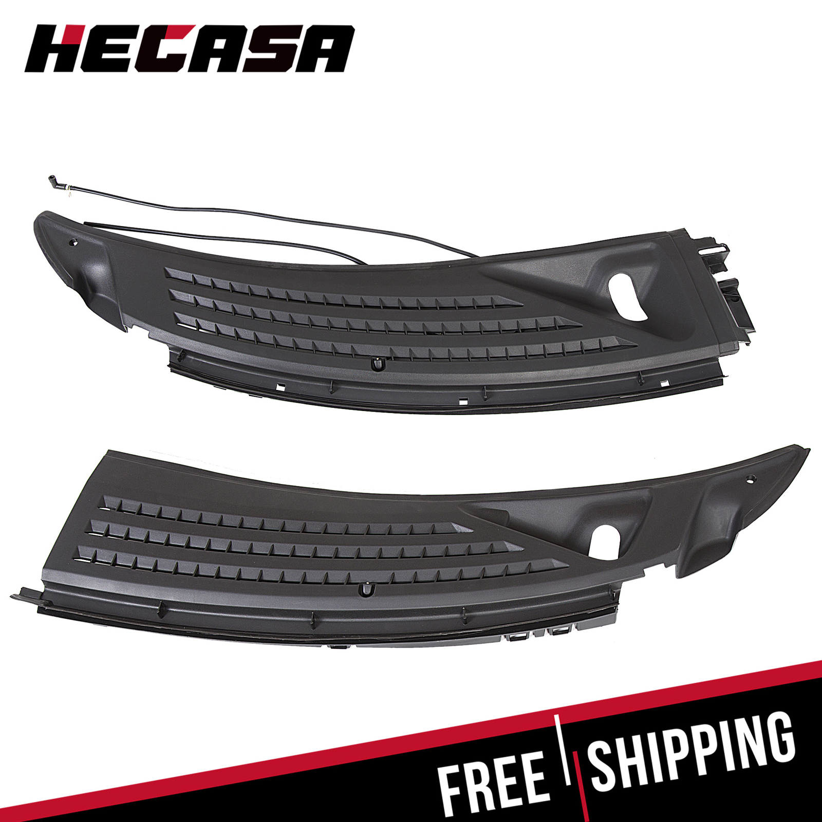 For 09-14 Ford F150 Windshield Wiper Cowl Panel Grille Set w/ Seals Left + Right For 09-14 Ford F150 Windshield Wiper Cowl Panel Grille Set w/ Seals Left + Right