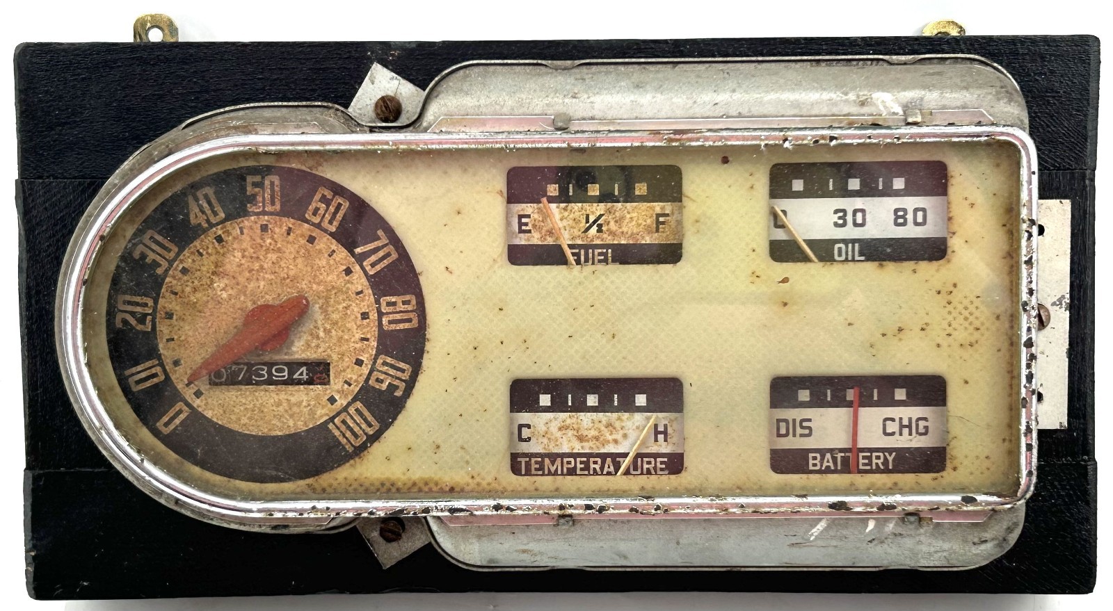 Vintage 1948-1950 OEM Ford Truck Gauge Dash Cluster F1/F2/F3 w/ Frame