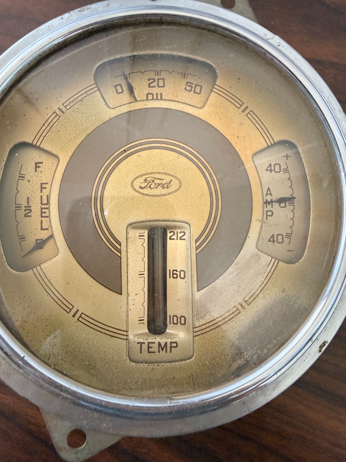 1937 1938 Ford Gauge Cluster, Fuel, Temperature, Oil Pressure, Amp Gauges 1937 1938 Ford Gauge Cluster, Fuel, Temperature, Oil Pressure, Amp Gauges