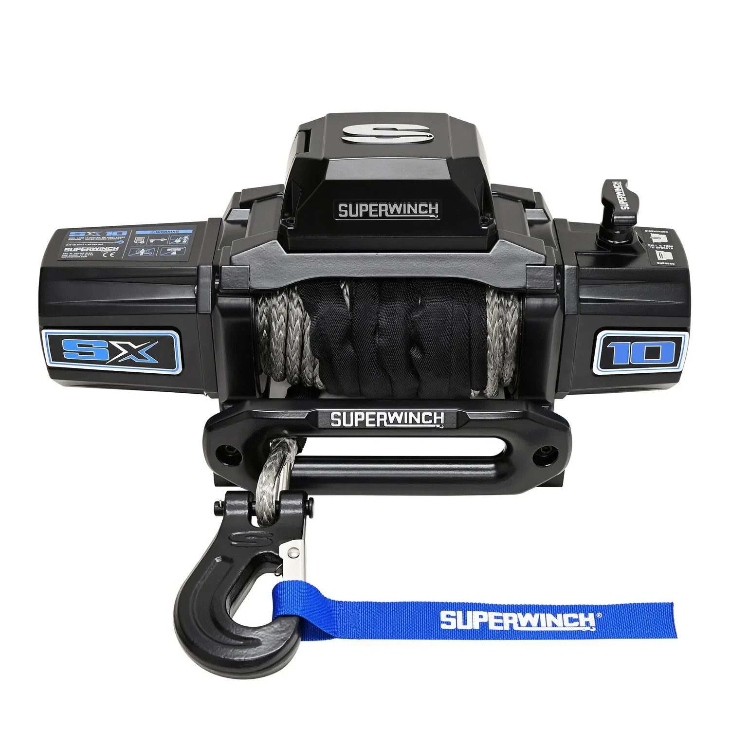 Superwinch 10,000lb Winch SX Series Vehicle Recovery 80 Foot Synthetic Rope