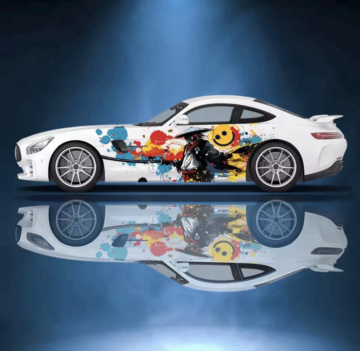 Custom Samurai Livery Racing Side Wrap; JDM Inspired Samurai Custom Decal Side