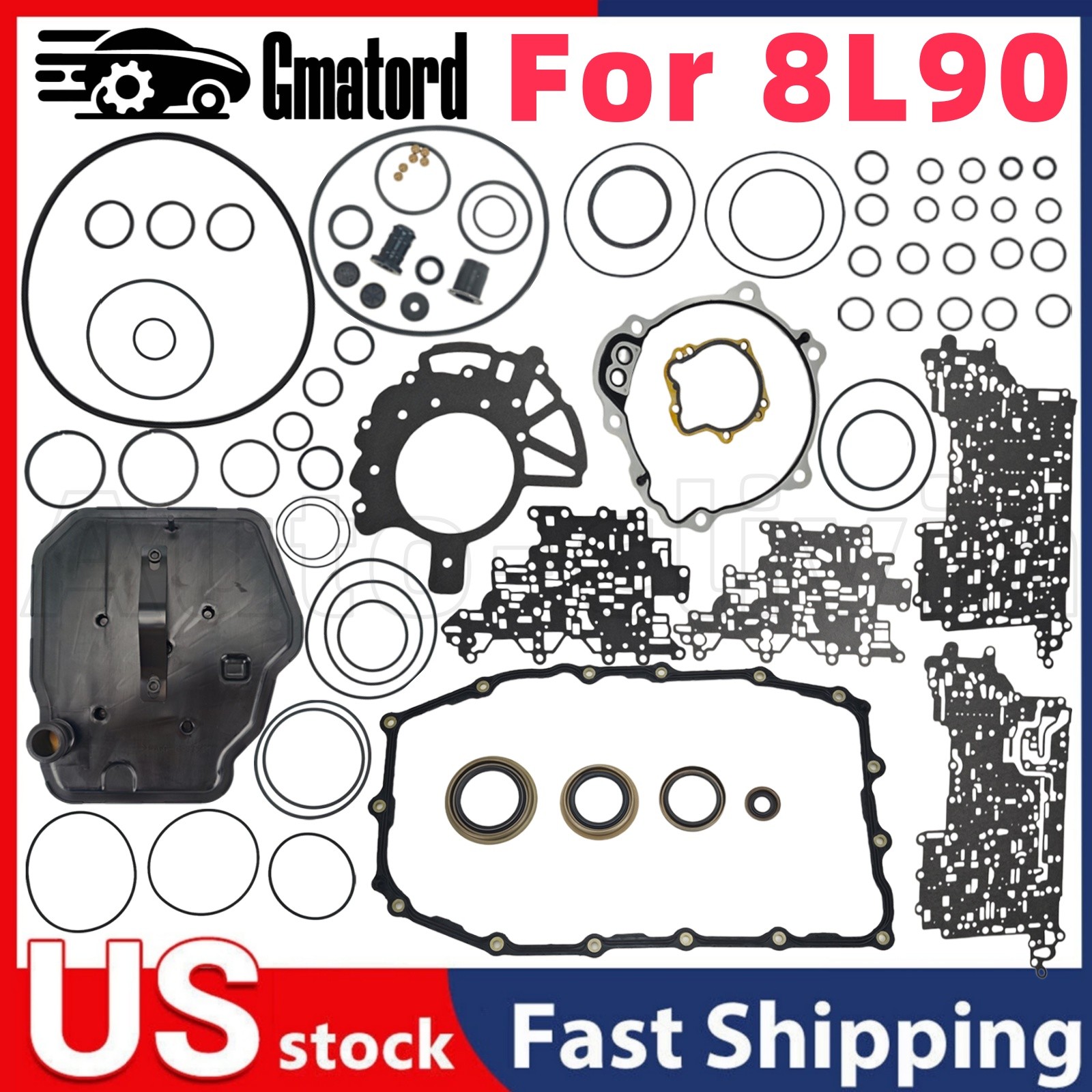 8L90 8L90E Transmission Overhaul Gasket Seals Rebuild Kit for GM Chevy Chevrolet