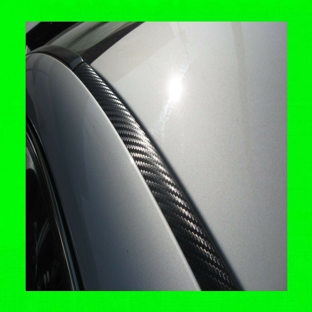 FOR MAZDA CARBON FIBER 2PC ROOF TOP TRIM DRIP MOLDINGS COVERS SET 5YR WARRANTY 2