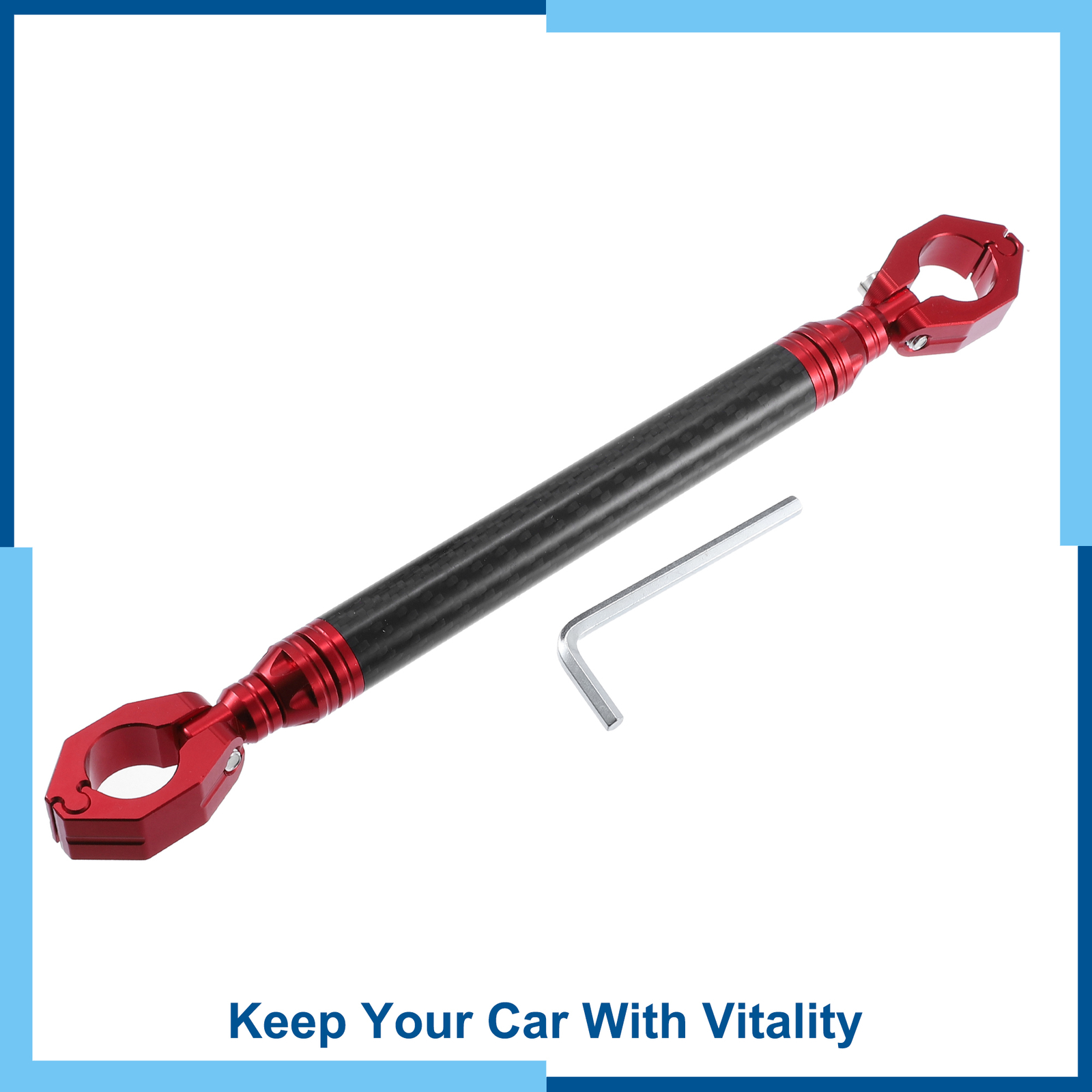 Universal Pack (1) 22mm Motorcycle Balance Bar Crossbar Handlebar Red Universal Pack (1) 22mm Motorcycle Balance Bar Crossbar Handlebar Red