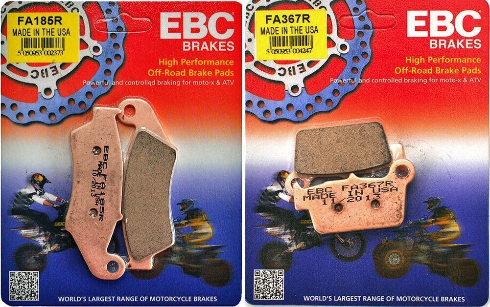 EBC FA185R FA367R Front Rear Brake Pads fits most 04-22 Kawasaki KXF Suzuki RMZ