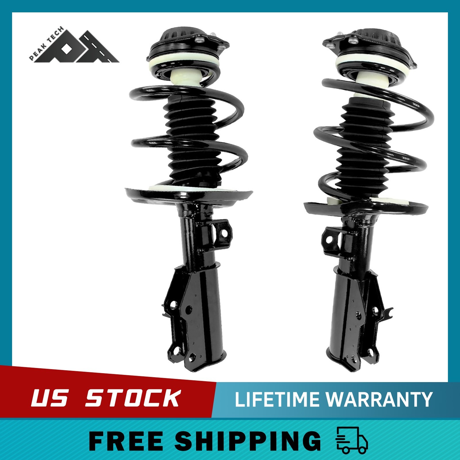 2PC Front Struts Coil Spring Assembly for 2016 - 2020 2021 2022 Chevrolet Malibu 2PC Front Struts Coil Spring Assembly for 2016 - 2020 2021 2022 Chevrolet Malibu