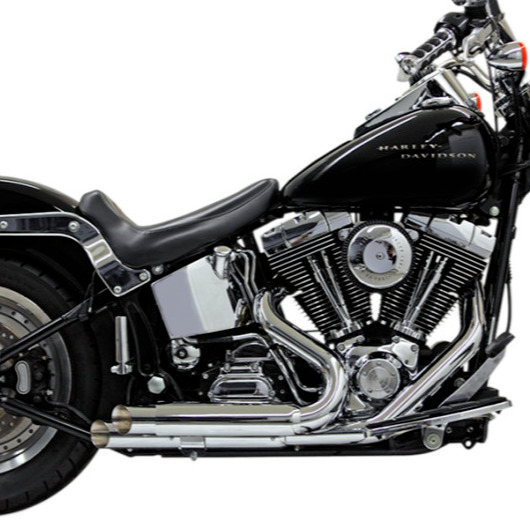 86-17 Harley Davidson Softail Bassani Pro Street Slash Cut Exhaust 1S24F CHROME