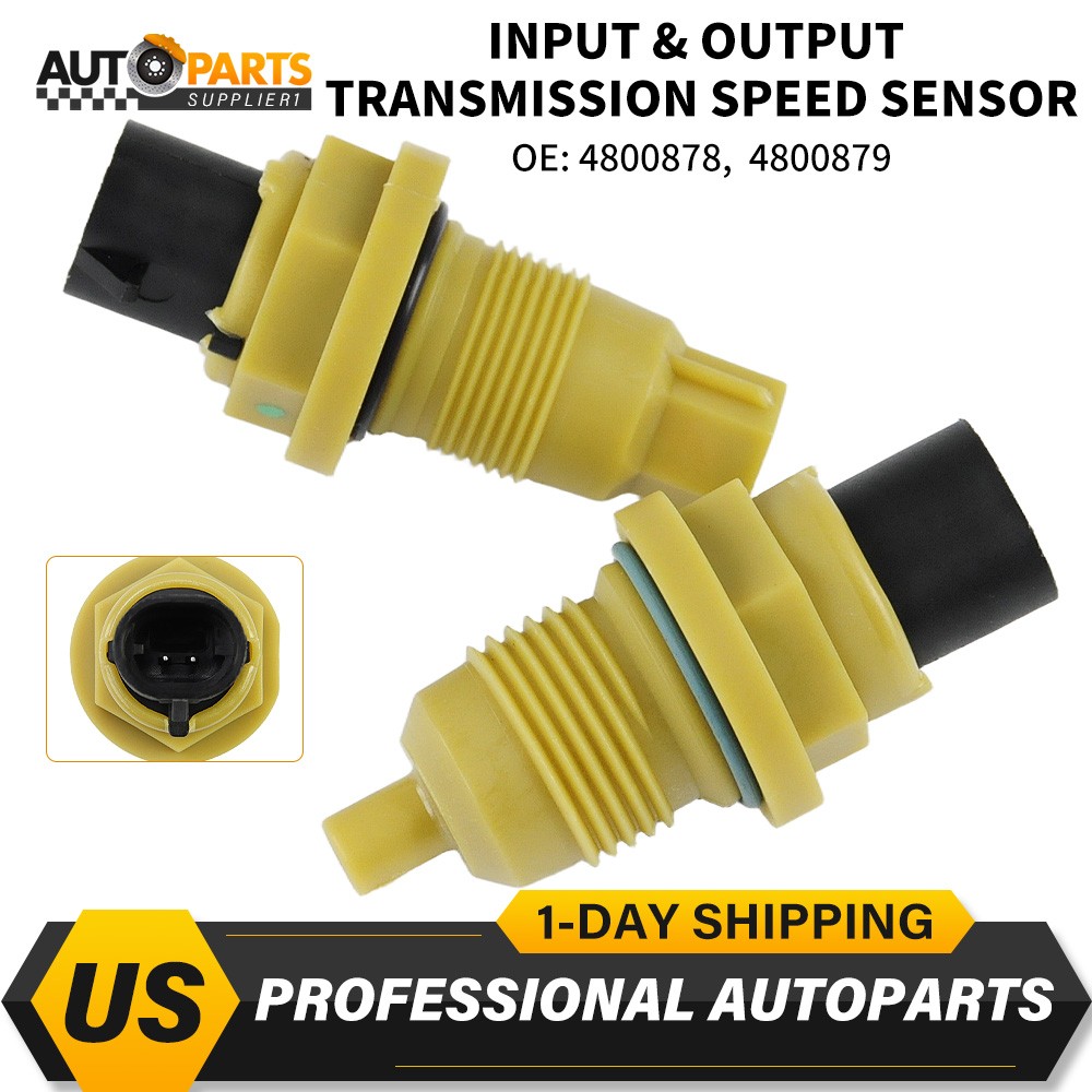 2x Transmission Input And Output Speed Sensor 4800878 4800879 For Chrysler Dodge