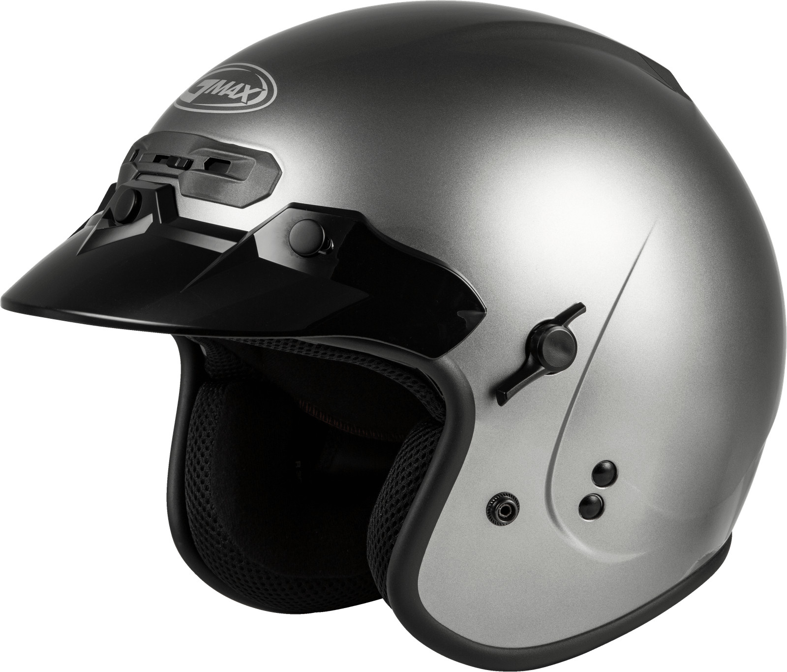 Gmax GM-32 Open Face Helmet Titanium Gloss Large Internal Sun Visor G1320476