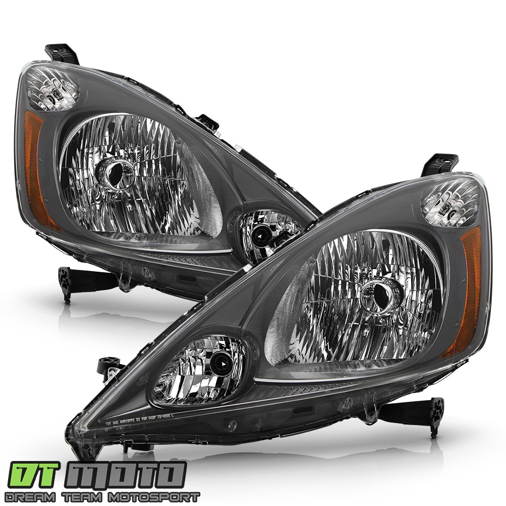 For 2009-2014 Honda FIT Grey Housing Headlights Headlamps Pair 09-14 Left+Right For 2009-2014 Honda FIT Grey Housing Headlights Headlamps Pair 09-14 Left+Right