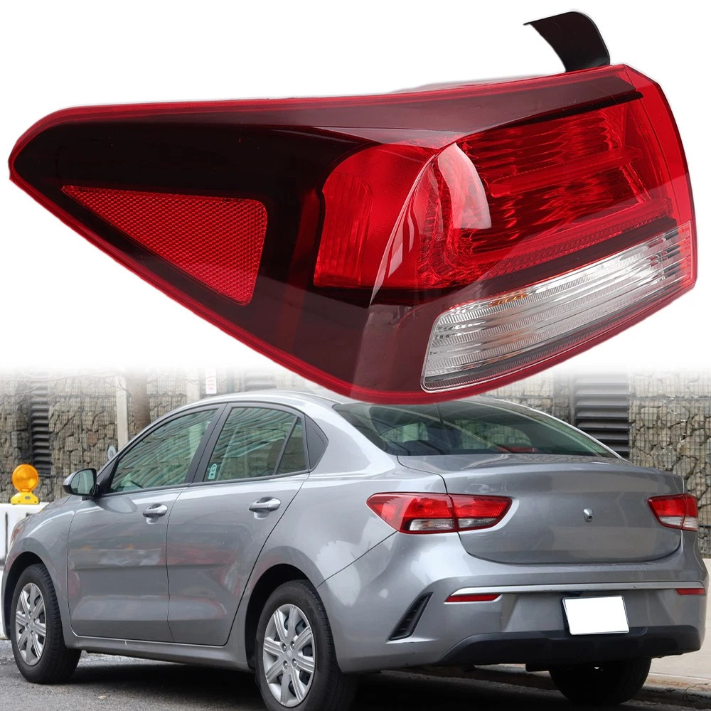 Outer Driver Side Tail Light W/Bulbs For Kia Rio 2018-2023 Left Rear Brake Lamp
