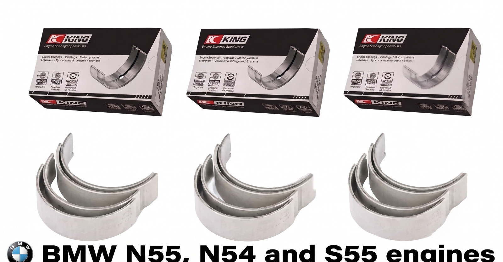 3 x King Bearings Connecting Rod Bearing CR222SV STD full set for BMW 3L 6cyl