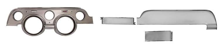 NEW 1967 Ford Mustang DASH TRIM KIT WITH Bezel Brushed ALUMINUM Set Deluxe