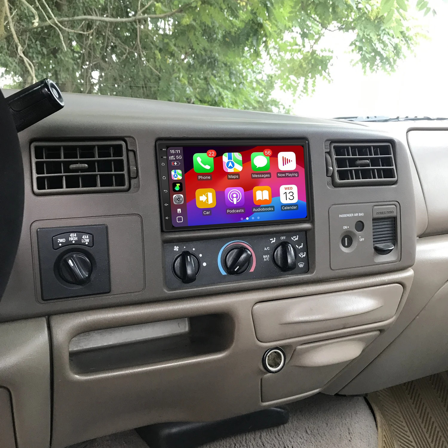 For 1999-2004 Ford F250 F-350 Apple Carplay Car Radio Stereo Android15 GPS W/CAM