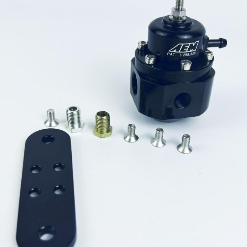 AEM Universal Black Anodized Adjustable Fuel Pressure Regulator 25-302BK