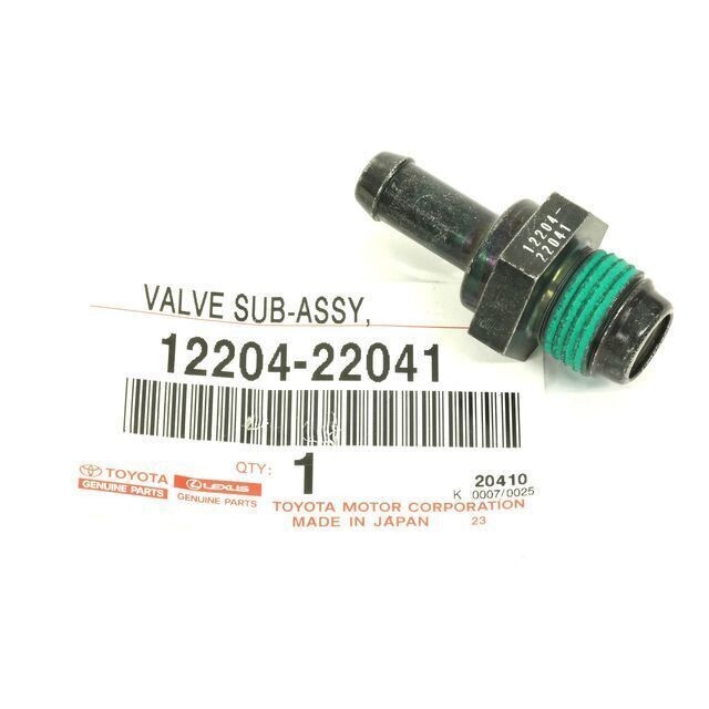 Genuine Toyota 00-08 Corolla 03-08 Matrix 1.8L 1ZZFE PCV Valve 12204-22041 Genuine Toyota 00-08 Corolla 03-08 Matrix 1.8L 1ZZFE PCV Valve 12204-22041